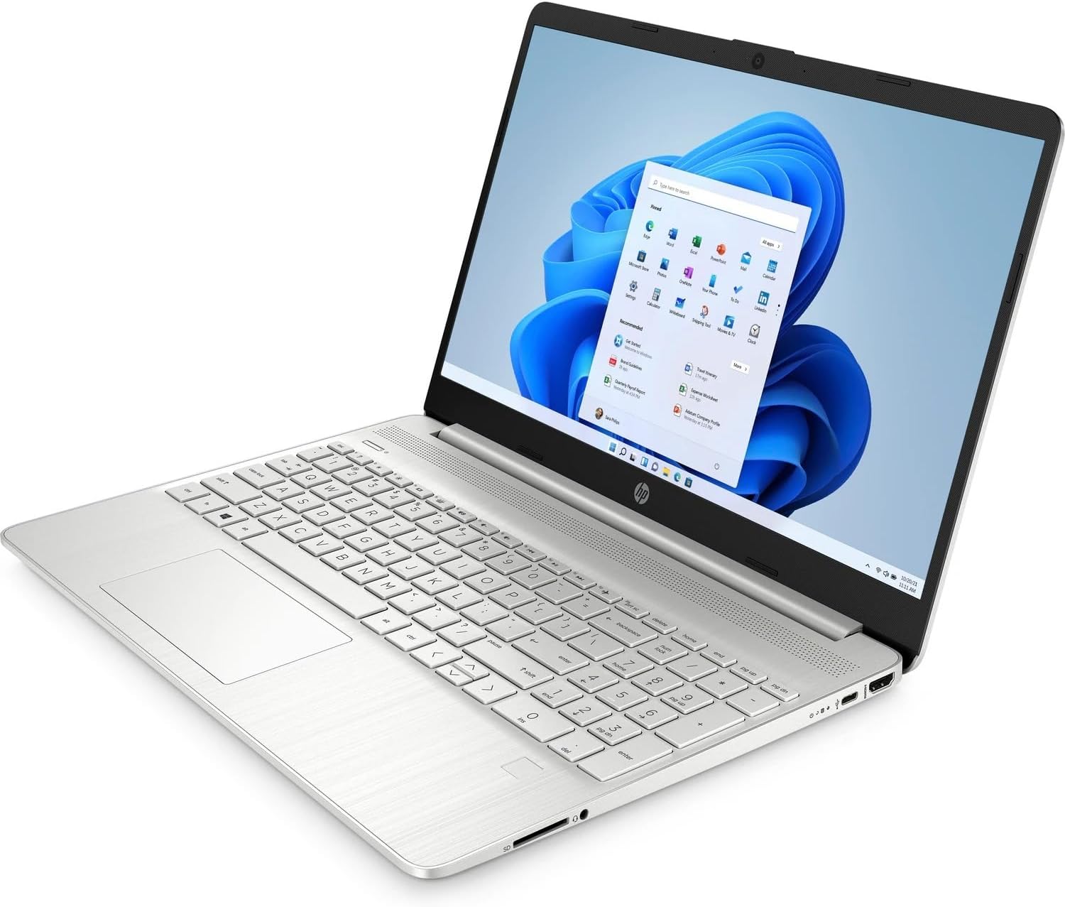 HP Laptop 15-dy0701ds 15.6-inch Large Notebook Intel Celeron N4120 4GB DDR4 RAM 128GB PCIe SSD Traditional Computer PC w/ Bluetooth HD Webcam Dual-Speaker SD Card Reader HDMI Windows 11 Home (Renewed)