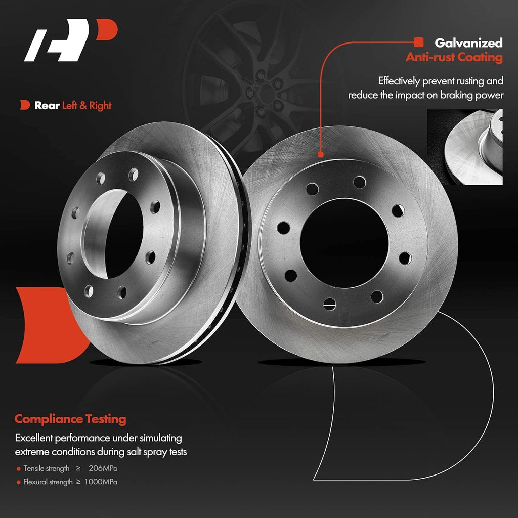 A-Premium Rear Disc Brake Kit with Calipers Compatible with Chevrolet Silverado 2500, Silverado 2500 HD, Suburban 2500 & GMC Sierra 1500 HD, Sierra 1500 HD Classic, Sierra 2500 HD & Hummer H2 8-PC Set
