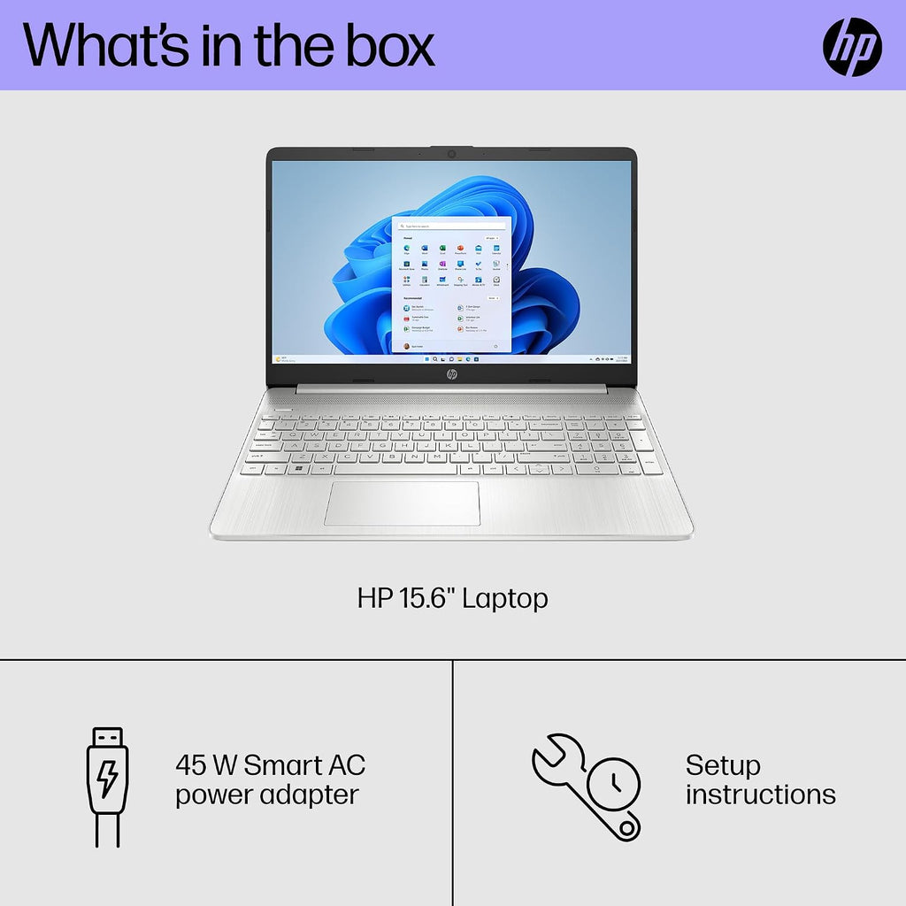 HP 15 inch Laptop, HD Display, 11th Generation Intel Core i7-1165G7, 12 GB RAM, 512 GB SSD, Intel Iris Xe Graphics, Windows 11 Home, 15-dy2718nr (2023)