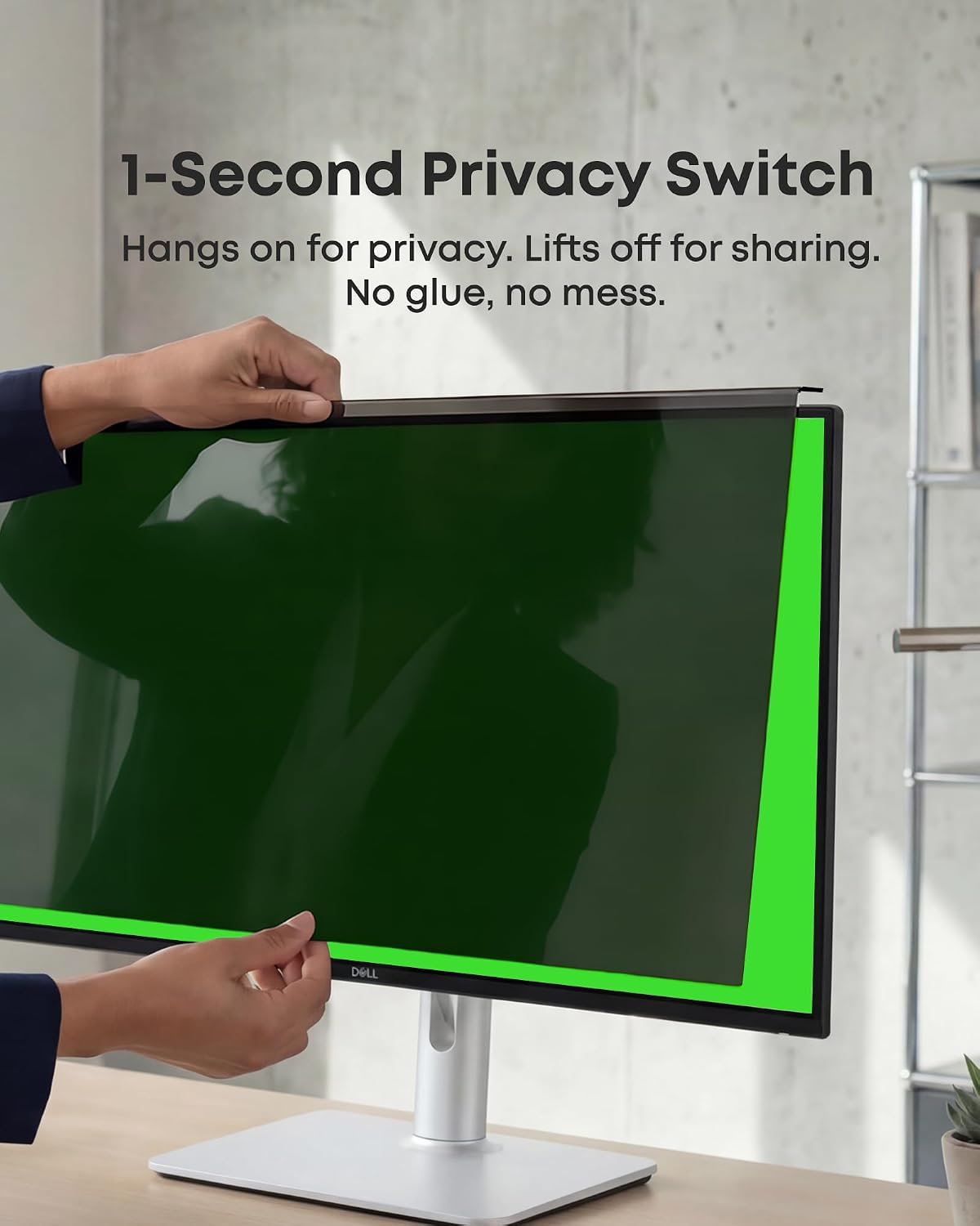 2-Pack Hanging Privacy Screen Protector for 26-27' Monitors, Removable & No Installation Required, ±30° Privacy Filter, Effectively Blocks High-Energy 460nm Blue Light – Dual Protection for Information Security & Eye Health(27'-16:9 (24.12'×14.02'))
