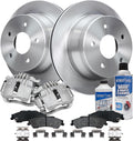 Detroit Axle - Rear Brake Kit for Chevrolet Blazer S10 GMC Jimmy Sonoma Isuzu Hombre Oldsmobile Bravada, Disc Brake Rotors Ceramic Brake Pads Brake Calipers Replacement