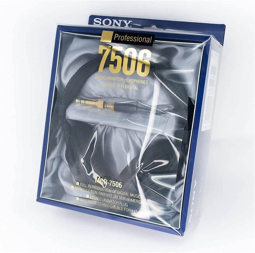 Sony - MDR7506 Folding Professional Closed Ear Headphones W/Nylon Braided Cable -