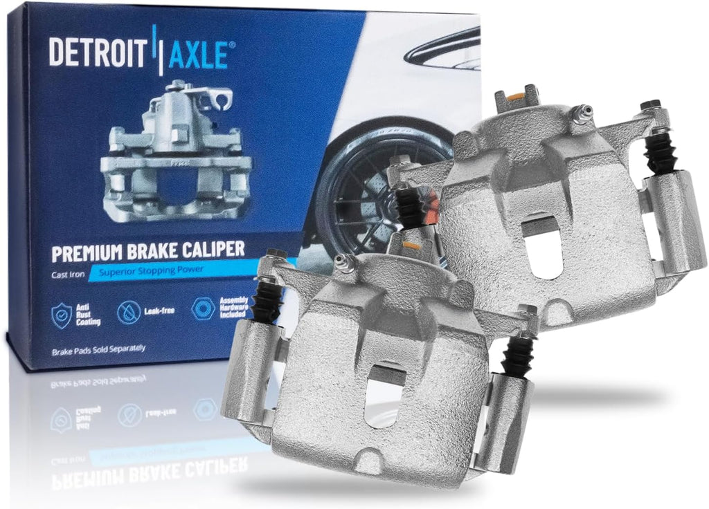 Detroit Axle - 2pc Front Brake Calipers for 2003-2008 Honda Pilot Brake Calipers with Brackets 2004 2005 2006 2007 Replacement