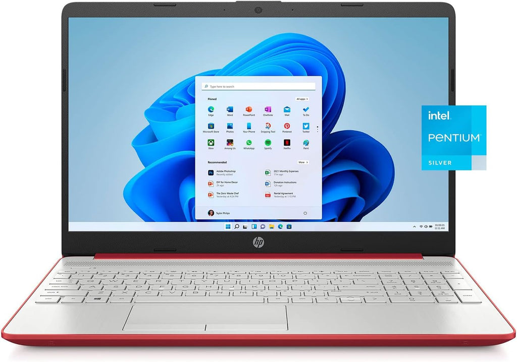 HP 2022 Pavilion 15.6' HD Laptop, Intel Quad-core Pentium Processor, 16GB RAM, 1TB SSD, 11 Hr Battry Life, Intel UHD Graphics, HD Webcam, Bluetooth, HDMI, USB Type-C, Scarlet Red, Win 11