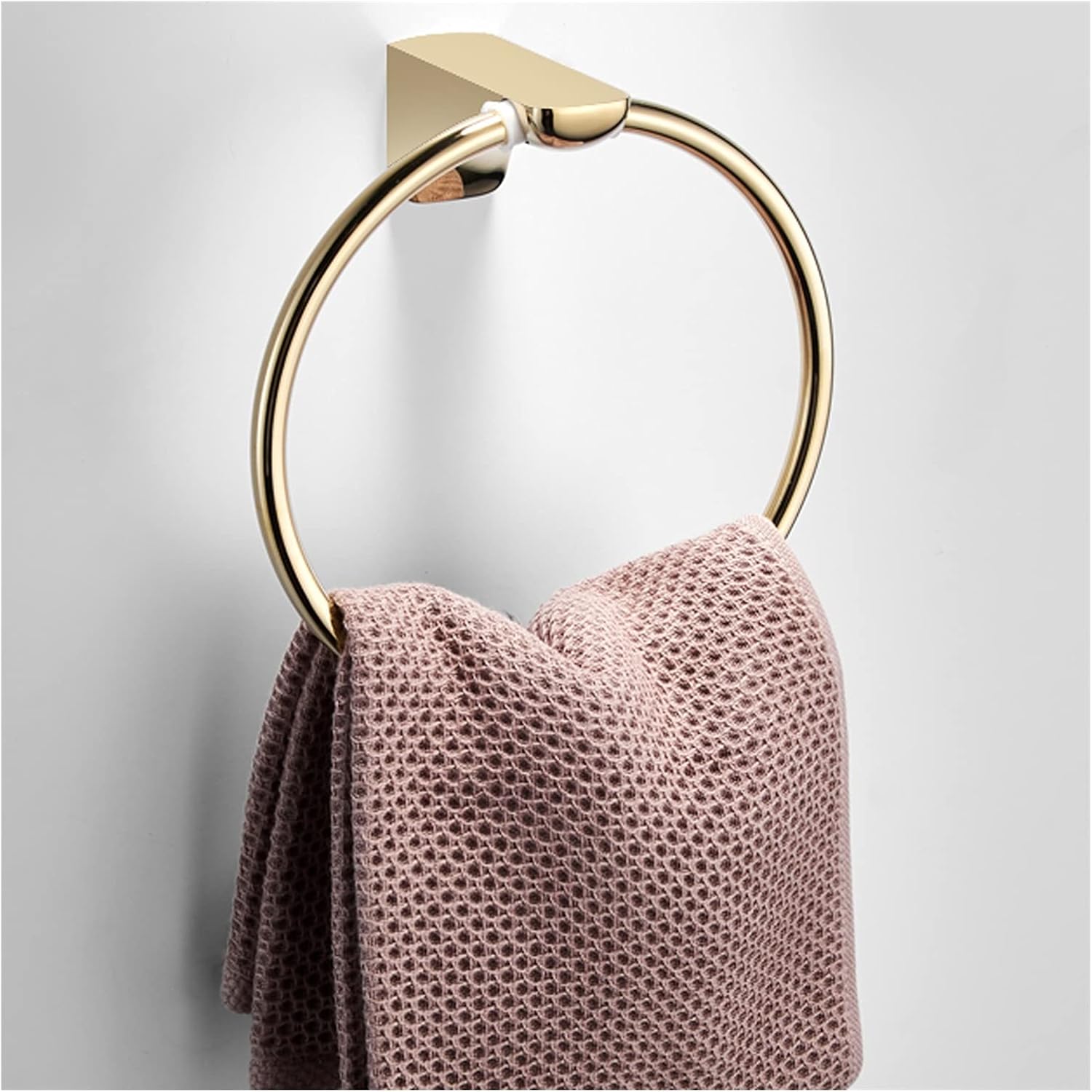 Towel Rack Bathroom Shelf Light Gold Towel Rack Wall Mounted Bathroom Towel Rack 244 Inch Foldable Wall Double Towel Rack Mounted Multifunctional Rack Mounted Bathroom Shelves (Siz