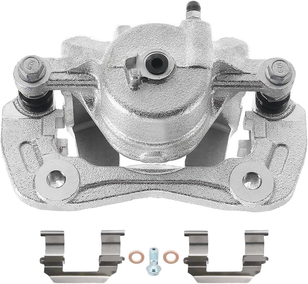 Detroit Axle - Front Brake Calipers for 07-10 Hyundai Elantra Kia Magentis, 06-10 Sonata Optima Disc Brake Calipers with Brackets Assembly 2006 2007 2008 2009 2010 Replacement