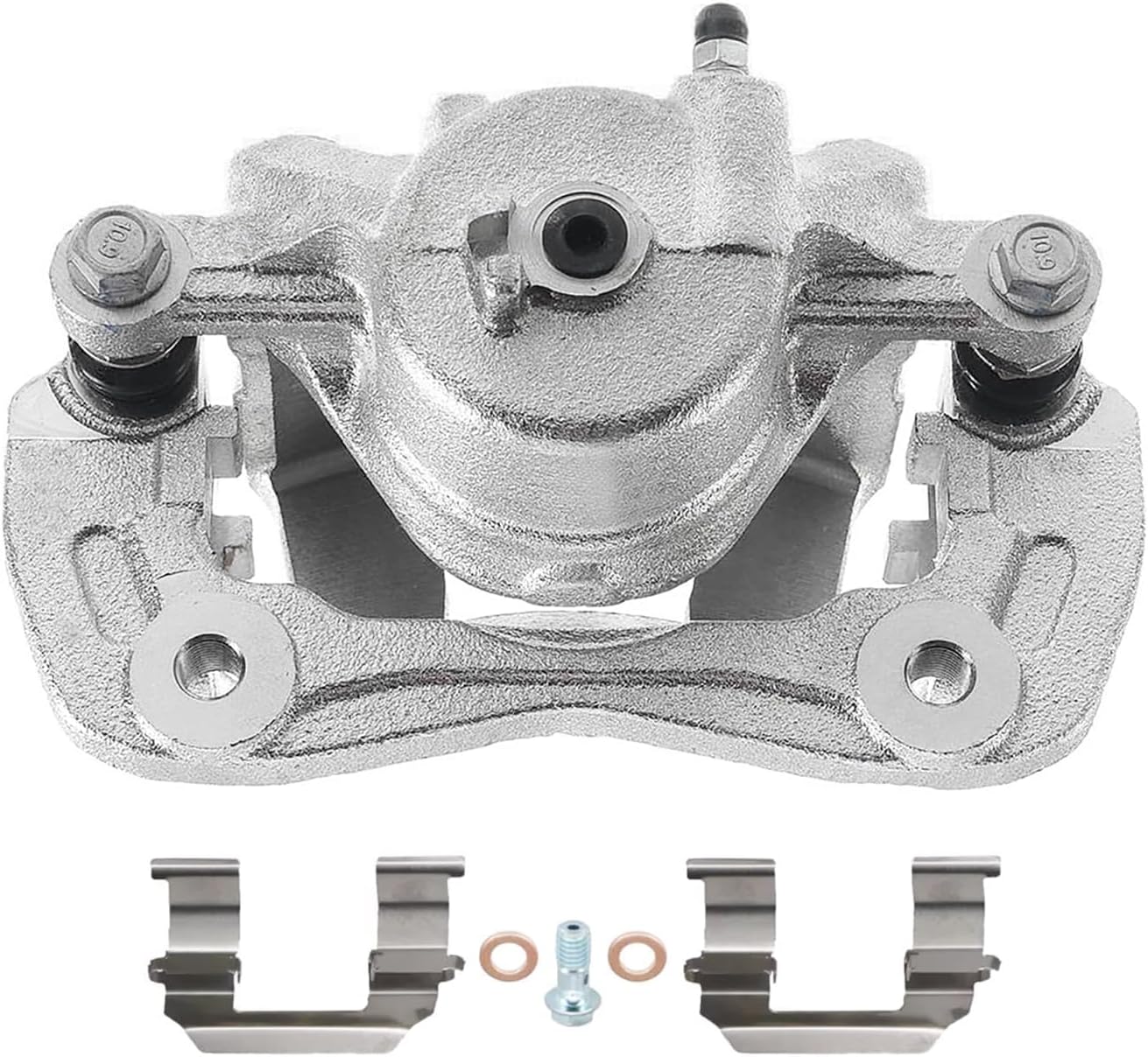 Detroit Axle - Front Brake Calipers for 07-10 Hyundai Elantra Kia Magentis, 06-10 Sonata Optima Disc Brake Calipers with Brackets Assembly 2006 2007 2008 2009 2010 Replacement