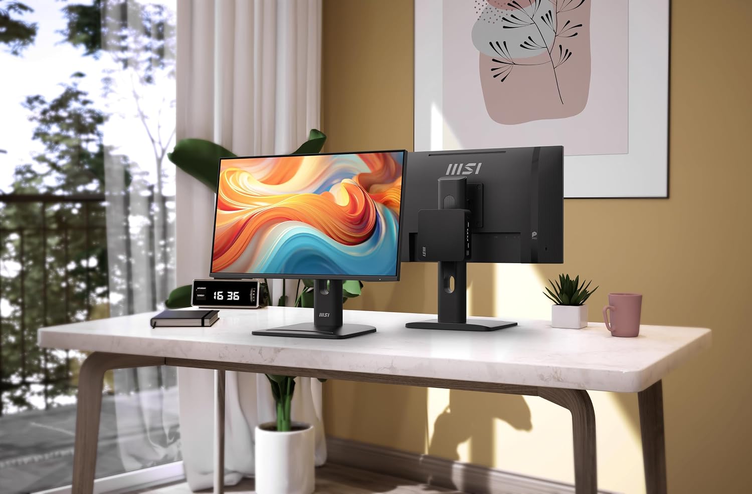 msi PRO MP245PG E14 24-inch IPS 1920 x 1080 (FHD) Computer Monitor, 144Hz, Adaptive-Synch, HDMI, Display Port, VGA Port, VESA Mountable, Tilt, Height Adjustable,Speaker, 1ms, Black