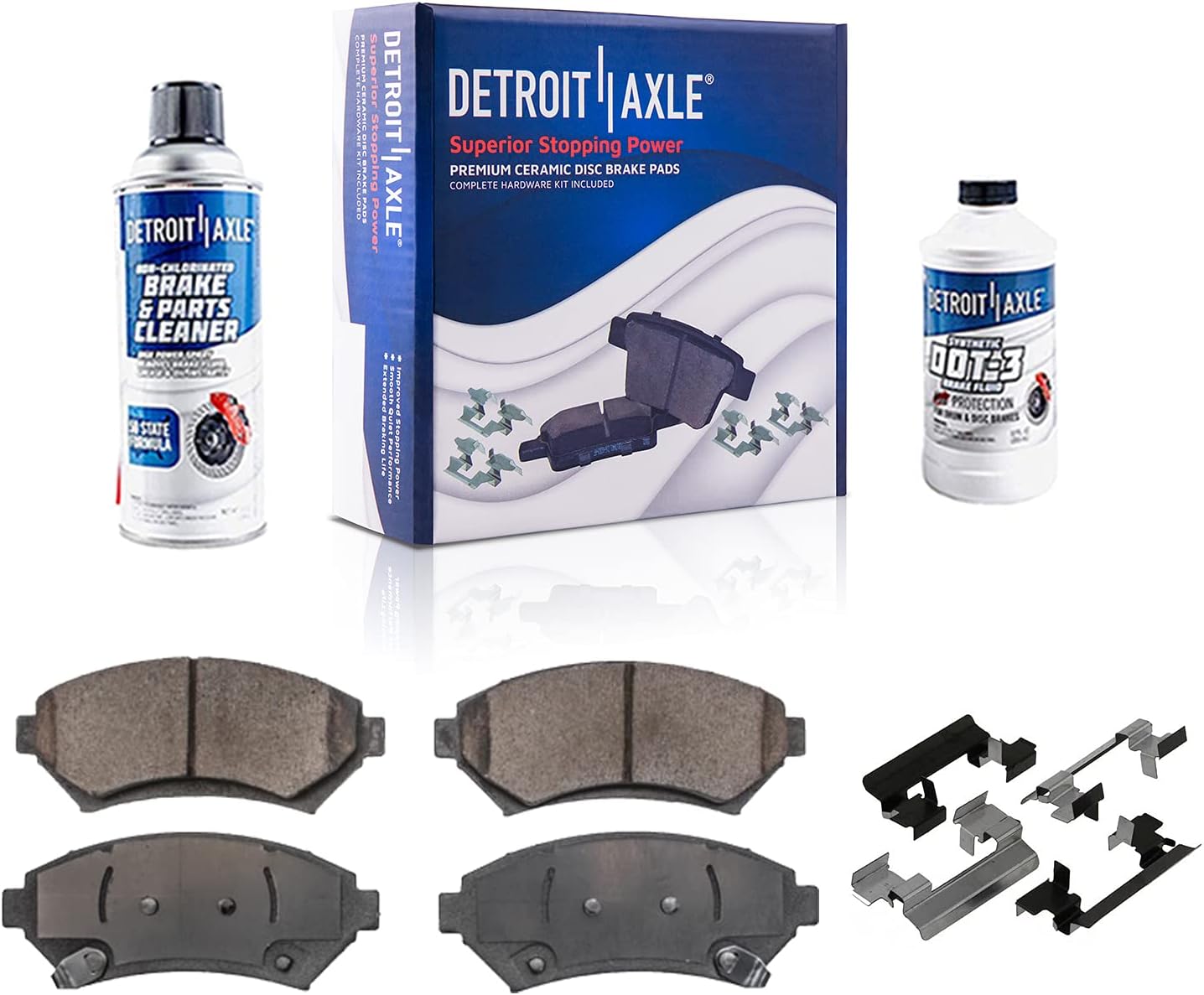 Detroit Axle - Front Brake Kit for Chevrolet Monte Carlo Buick LeSabre Park Avenue Riviera Cadillac Deville Pontiac Bonneville Brake Rotors Ceramic Brakes Pads Brake Calipers Replacement