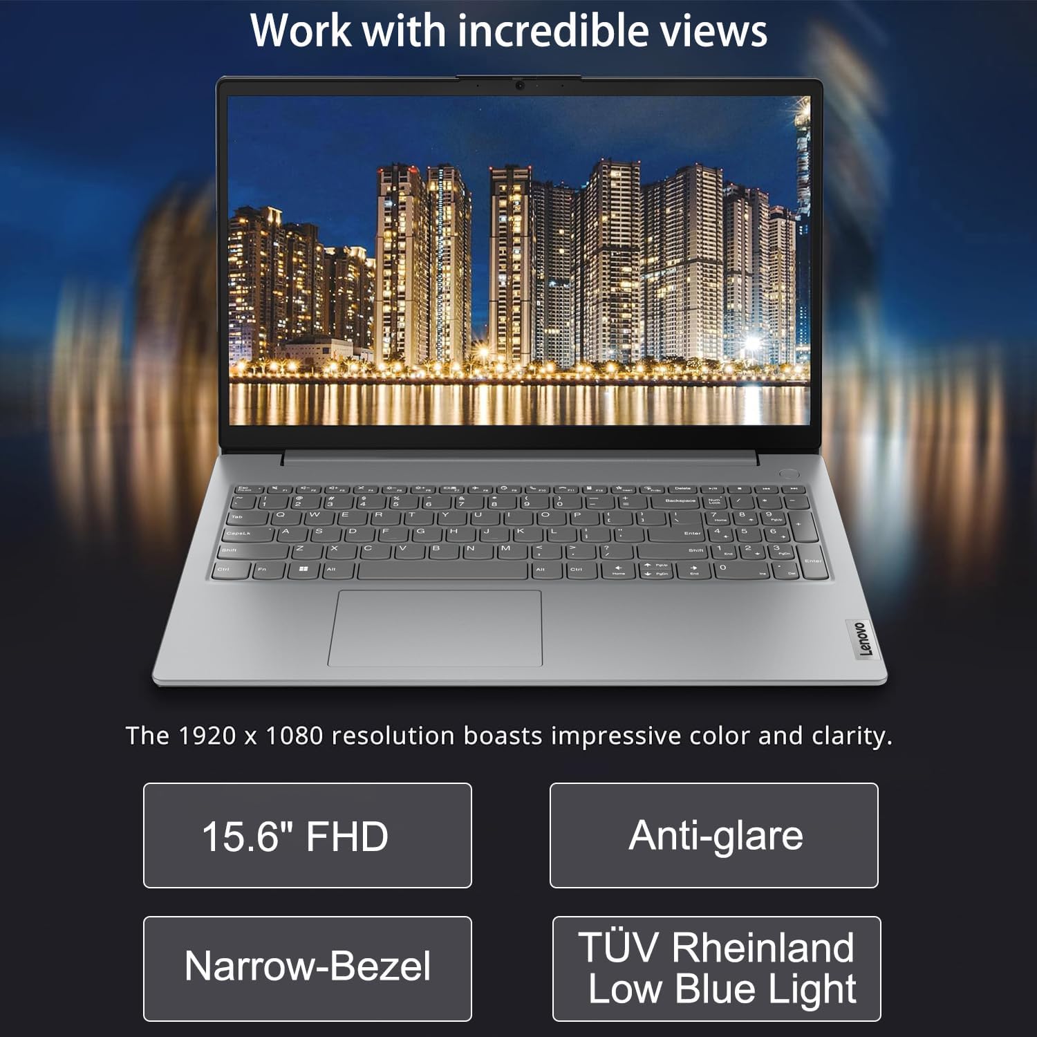 Lenovo Laptop Computer for Home, Student, Business (15.6' FHD, AMD Ryzen 5 7520U (> Intel i5-1235U), 8GB RAM, 512GB SSD), Numeric Keypad, Webcam w/Shutter, Ethernet, Wi-Fi 6, Win 11 Pro w/AI Copilot