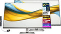 HP Series 5 527da 27' IPS FHD Monitor with 5ms Response Time, Anti-Glare, Flicker Free, 300 nits Brightness, VGA, HDMI & Dockztorm USB Port Expander, Black/Metal Gray Color (B11W6AT#ABA) 2 Pack