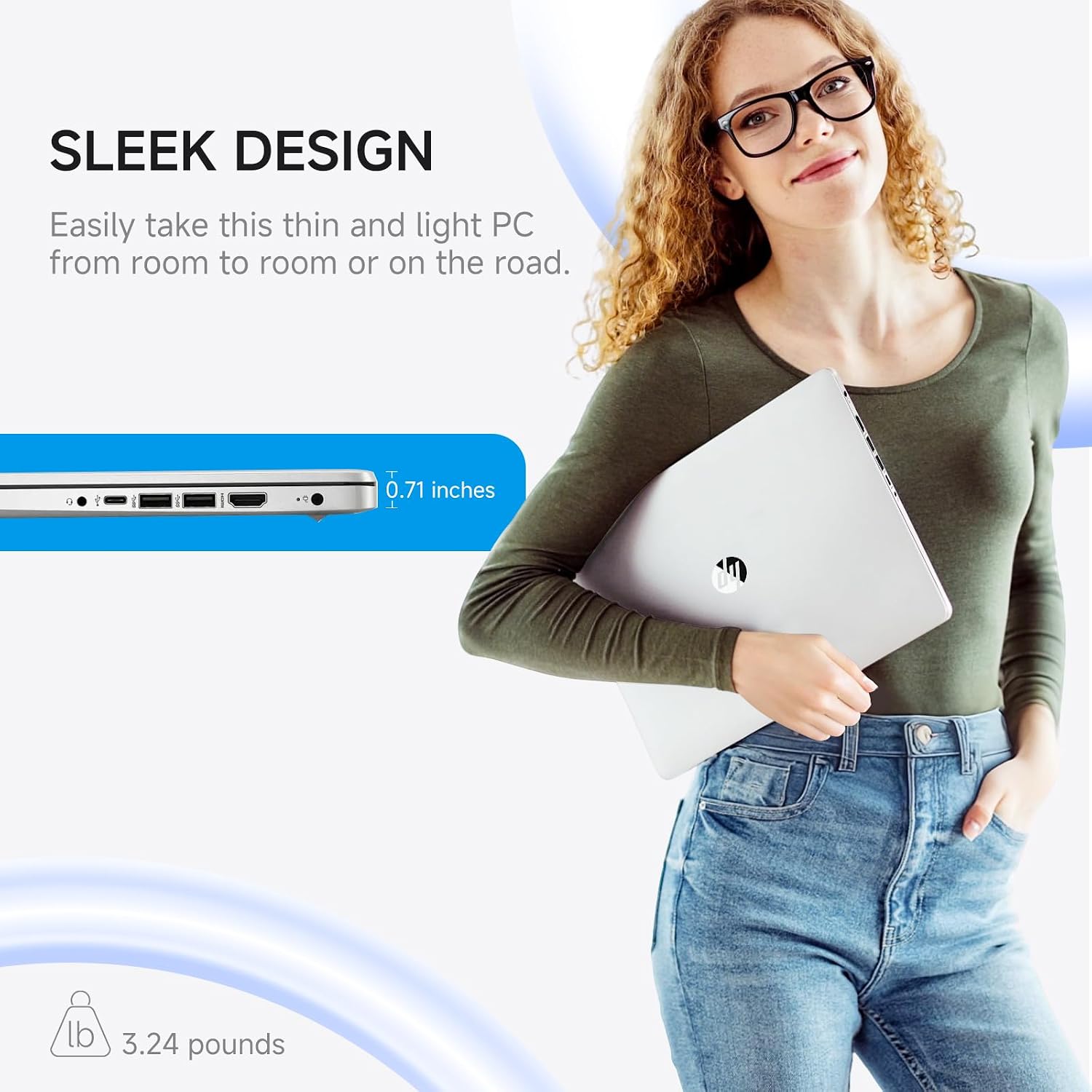 HP 2026 14' Laptop Computer Student Business, Copilot AI, Intel N150, 16GB RAM, 512 GB Storage(128GB UFS+256GB MSD+128GB UFD), 1-Year Office 365, WiFi 6, Ultra Light, Portable, Windows 11 Pro, Silver