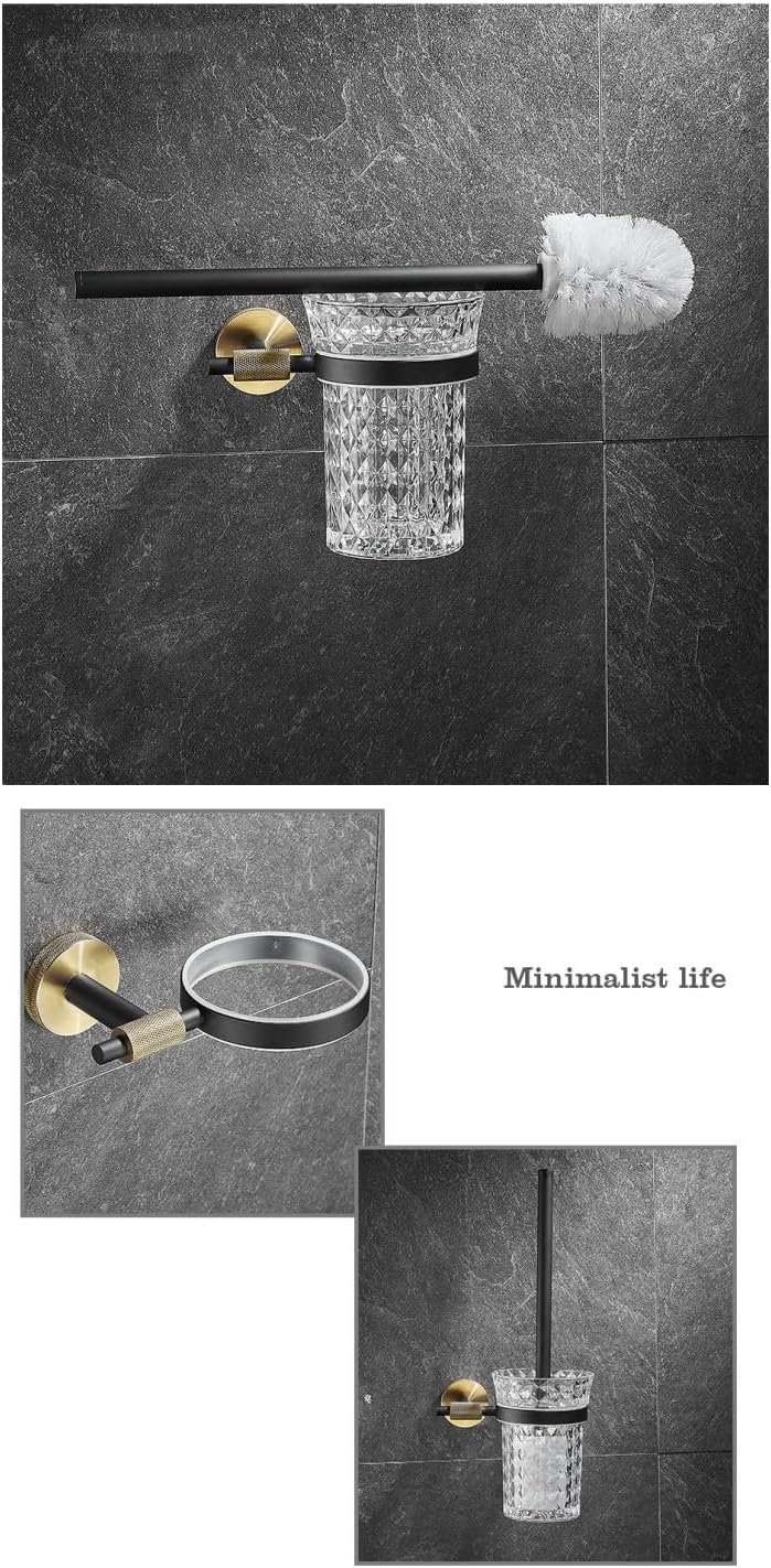 Stainless Steel Bathroom Hardware Set Bathroom Accessories Black Towel Rail Bar Rack Gold Towel Bar Shelf Towel Holder,Toilet Brush