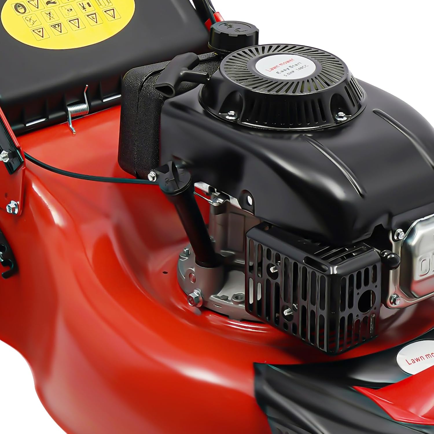 20.5 in Self Propelled Gas Lawn Mower, 140cc 4-Stroke High Wheel FWD Gas Walk Behind Self Propelled Lawn Mower 1.6L for Lawn Planting for Weeding