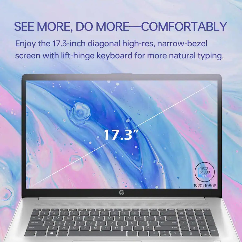 HP 17.3 Touchscreen Business Laptop - 17.3' HD+ Anti-Glare Touch Screen, Intel Core i7 1355U (up to 5.0 GHz), Backlit Keyboard, Wi-Fi 6, Windows 11 Pro, Copilot AI Computer | 32GB RAM + 1TB SSD