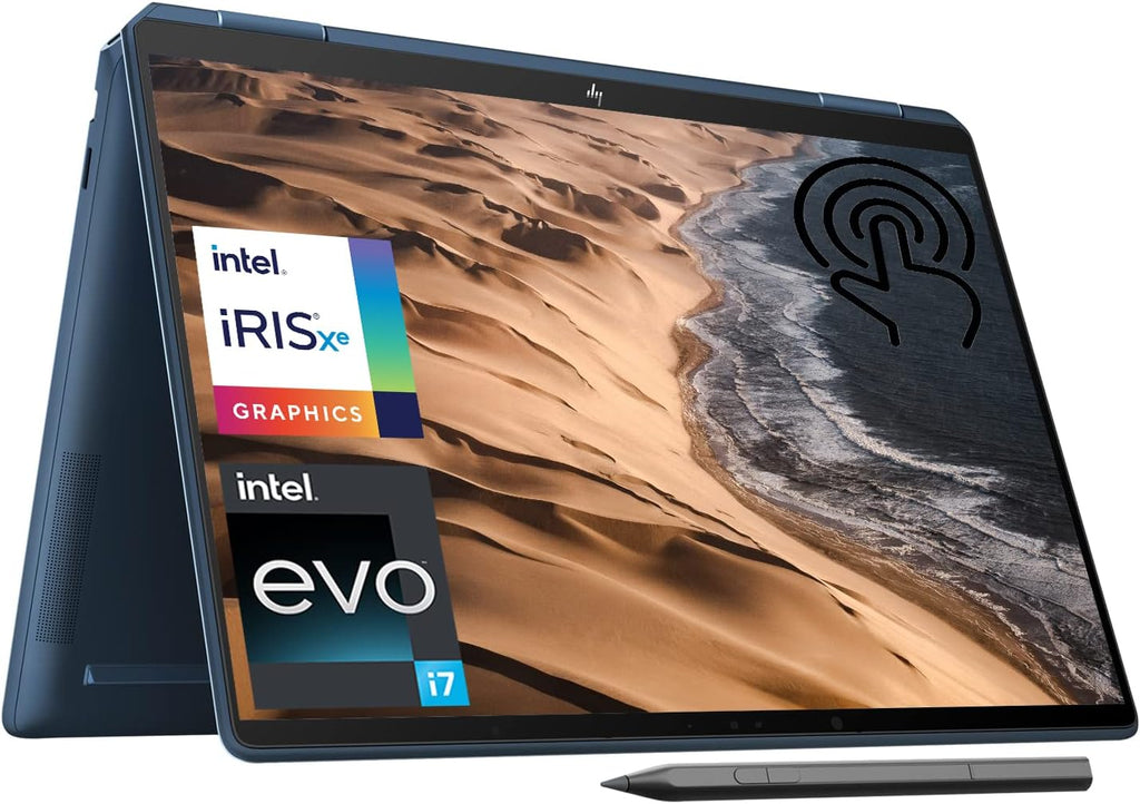 HP Spectre X360 2-in-1 Touchscreen Laptop, 16' 3K+ Touchscreen, Intel Core i7-12700H Evo, 16GB RAM, 512GB SSD, Webcam, Wi-Fi 6, Backlit KB, FP Reader, MPP2.0 Tilt Pen Included, Win11 Home