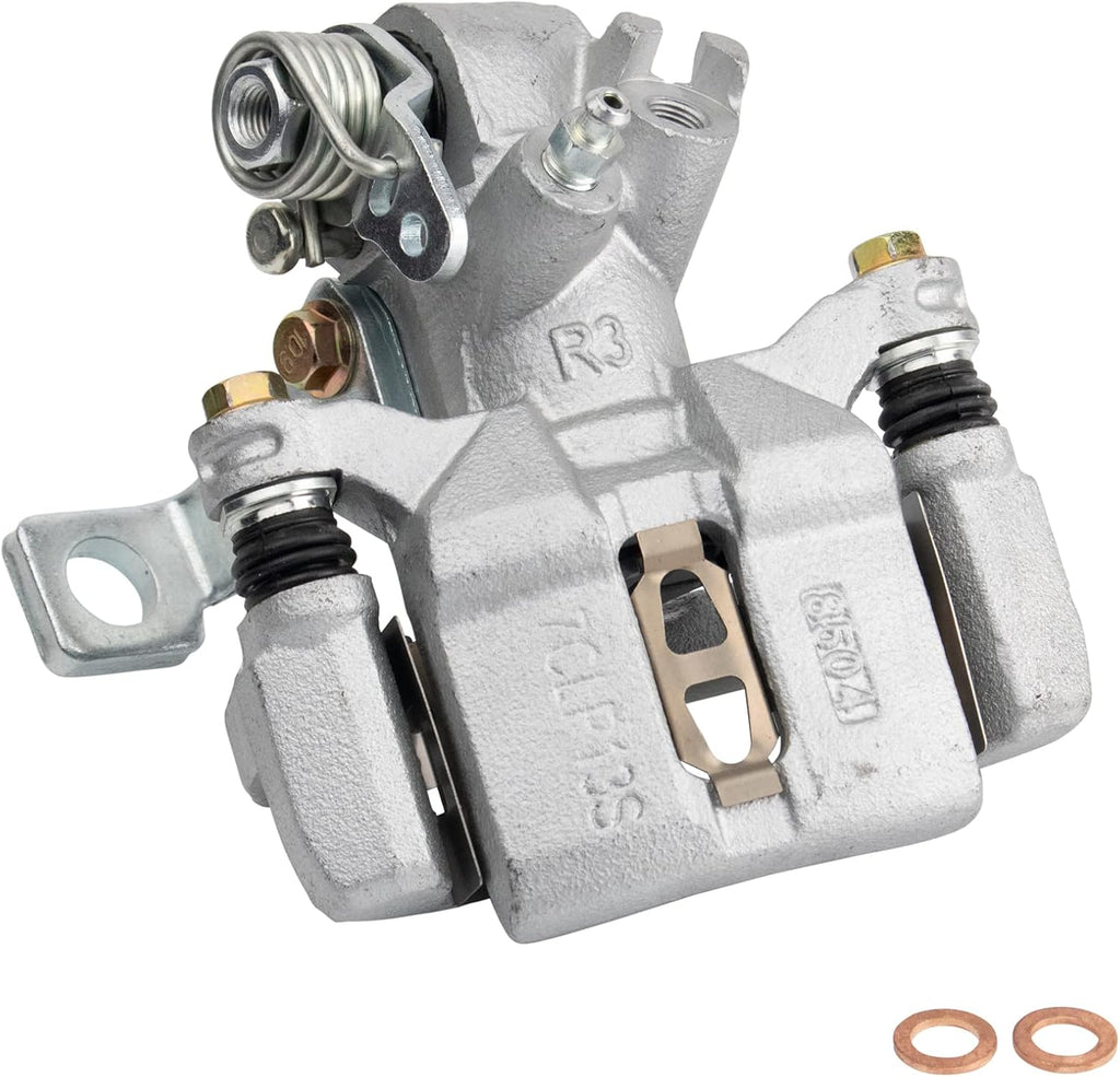 TRQ Rear Brake Pad and Rotor Set Ceramic Rotors Calipers Hardware Compatible with 1994-1994 Acura Integra