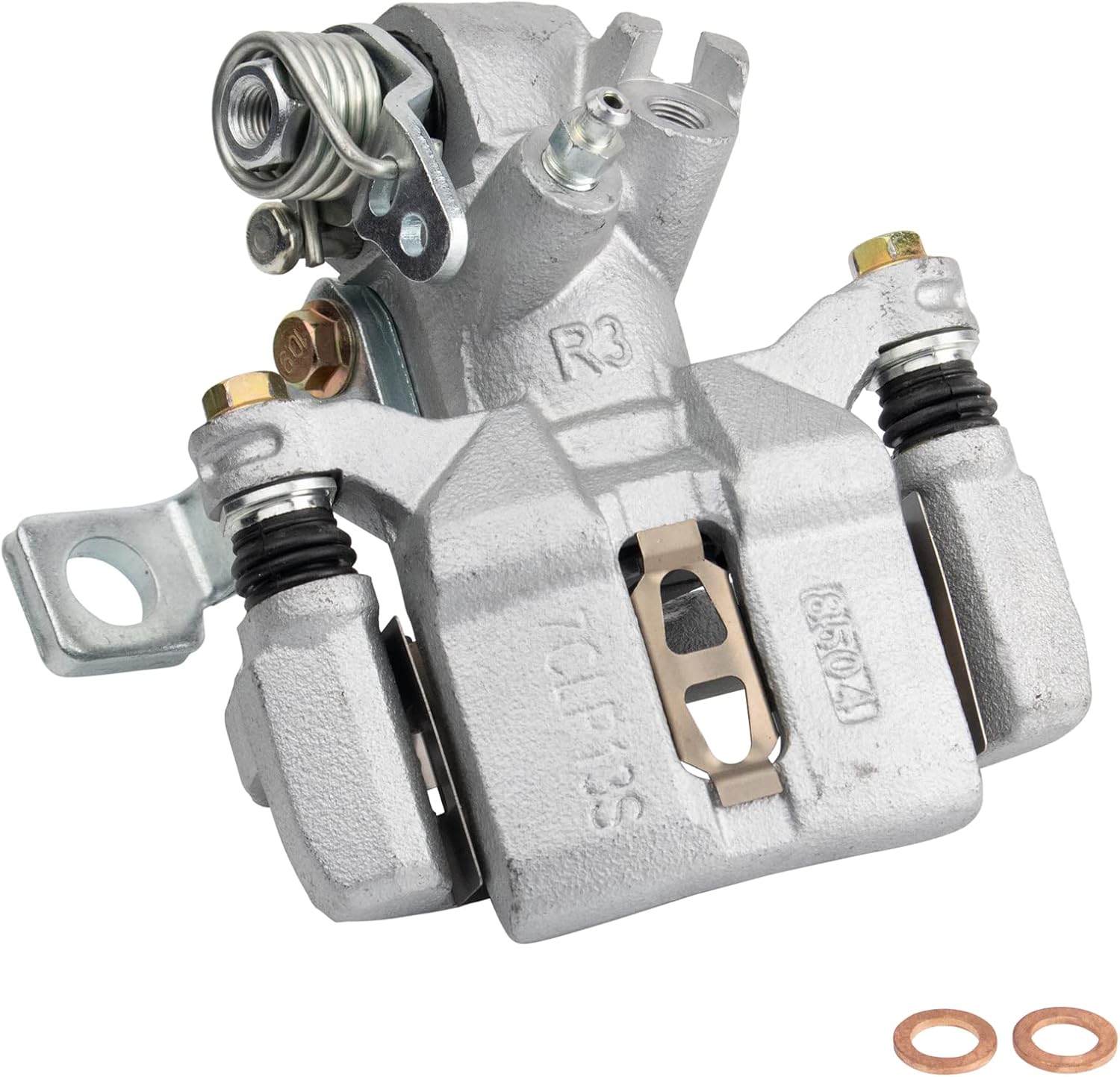 TRQ Rear Brake Pad and Rotor Set Ceramic Rotors Calipers Hardware Compatible with 1994-1994 Acura Integra