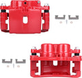 SCITOO Front/Rear Left+Right Brake Calipers With Bracket 18-B4728 18-B4729 Red Compatible For Cadillac 2002-2006 For Chevrolet 1999-2013 For GMC 1999-2013