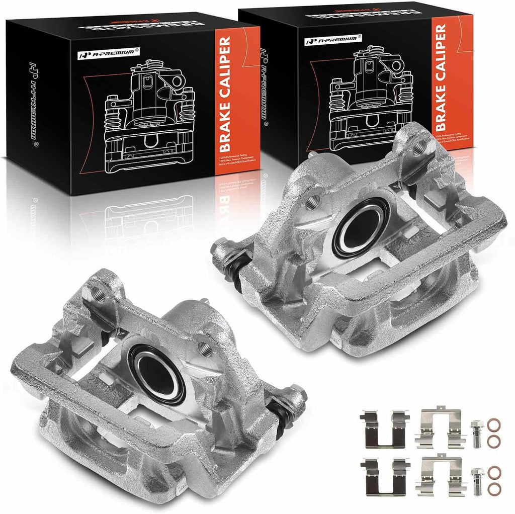 A-Premium Rear 2PCS Disc Brake Caliper Assembly with Bracket Compatible with Honda Models - Pilot 2009-2015, V6 3.5L