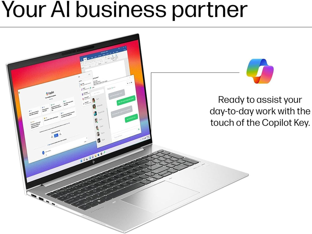 HP EliteBook 860 Laptop Computer, 16' IPS WUXGA Display, Intel Ultra 7 155U (Up to 4.8GHz), 32GB DDR5, 1TB PCIe SSD, Backlit KB, Fingerprint, Wi-Fi 6E + BT, Lifetime Office 365, Win 11 Pro, Sliver