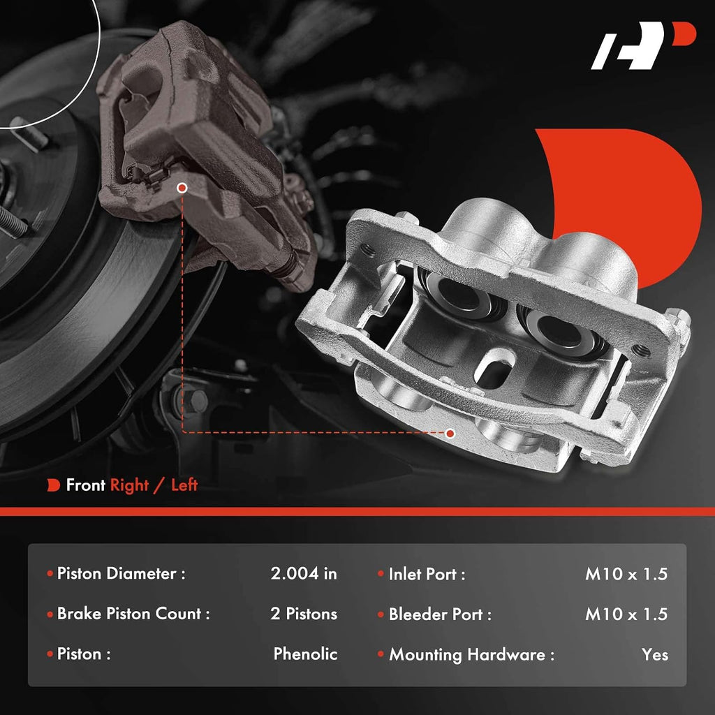 A-Premium Rear Disc Brake Kit with Calipers Compatible with Chevrolet Silverado 2500, Silverado 2500 HD, Suburban 2500 & GMC Sierra 1500 HD, Sierra 1500 HD Classic, Sierra 2500 HD & Hummer H2 8-PC Set