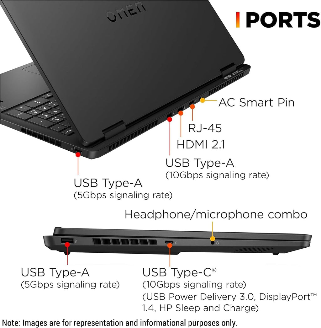 HP OMEN 16 inch Laptop, 2K 144Hz Display, Intel Core Ultra 9 285H, 16 GB RAM, 1TB SSD, NVIDIA GeForce RTX 5070 GPU (8 GB Dedicated), Windows 11 Pro