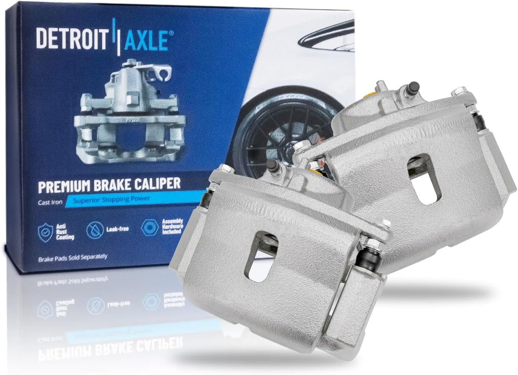 Detroit Axle - Front 2pc Brake Calipers for 01-02 Acura MDX, 99-04 Honda Odyssey, 2 Disc Brake Calipers 1999 2000 2001 2002 2003 2004 Replacement
