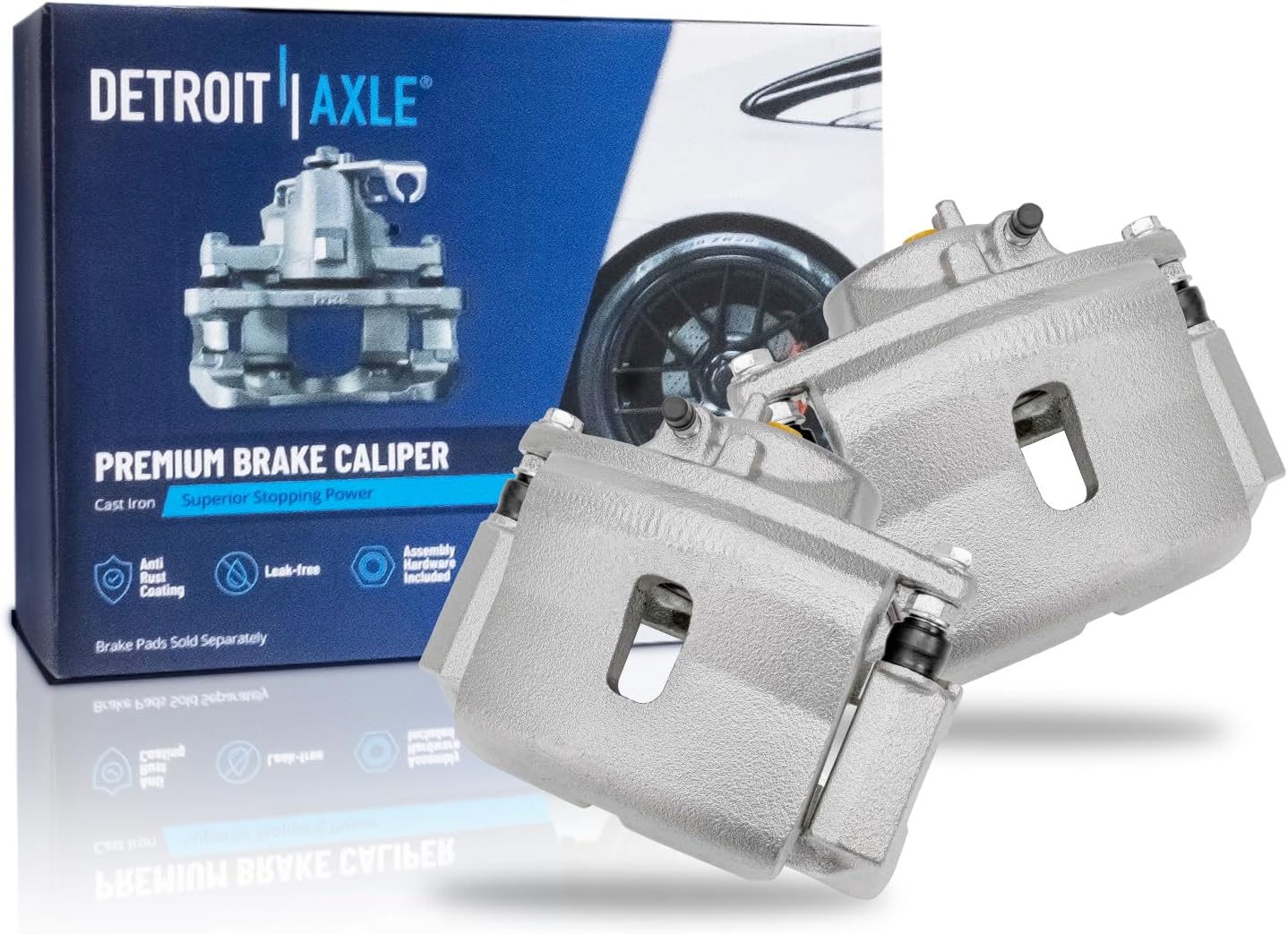 Detroit Axle - Front 2pc Brake Calipers for 01-02 Acura MDX, 99-04 Honda Odyssey, 2 Disc Brake Calipers 1999 2000 2001 2002 2003 2004 Replacement