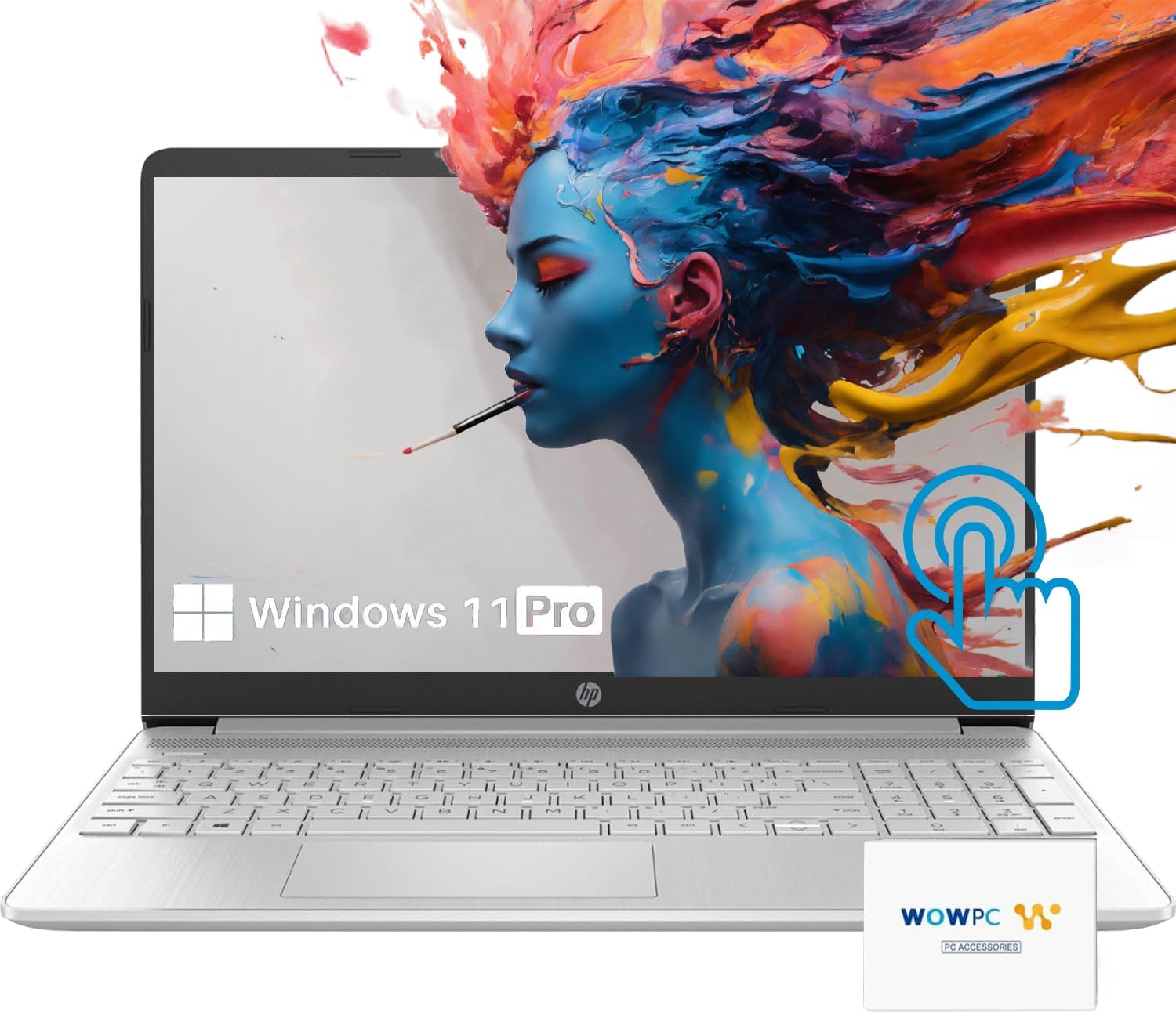 HP Laptop,15.6' FHD (1920 x 1080) Touch Display, Core i7-1255U 10-Core Processor, Bluetooth, WiFi, Windows 11 Pro, w/WOWPC 500GB External (Touchscreen, 64GB RAM | 1TB PCIe SSD)