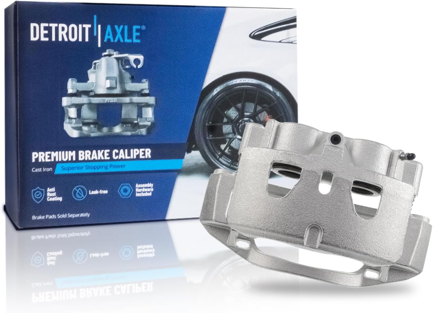 Detroit Axle - Front Right Brake Caliper for 2011-2019 Chevy Silverado GMC Sierra 2500 HD 3500 HD 16-19 Suburban 3500 HD, Brake Caliper with Bracket Assembly Replacement