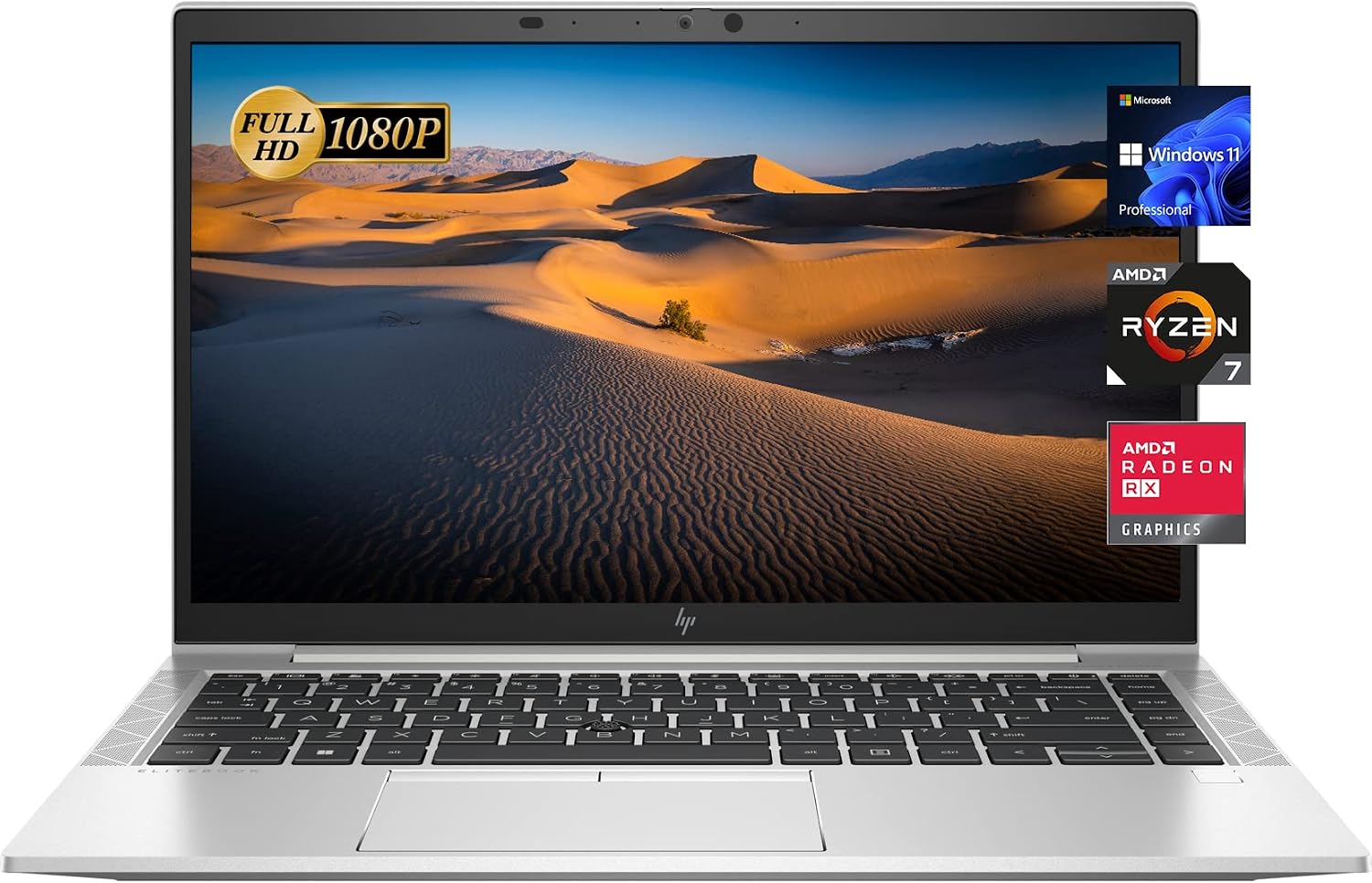 HP EliteBook 845 G8 Business Laptop, 14' FHD IPS Display, AMD Ryzen 7 Pro 5850U, 32GB DDR4 RAM, 1TB SSD, Webcam, FP Reader, Backlit KB, HDMI, Wi-Fi 6, Windows 11 Pro, 3 Year Warranty, Silver