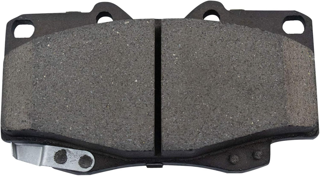 TRQ Front Brake Pad and Rotor Set Ceramic Vented Rotors Calipers Hoses Compatible with 2004 Toyota Tacoma