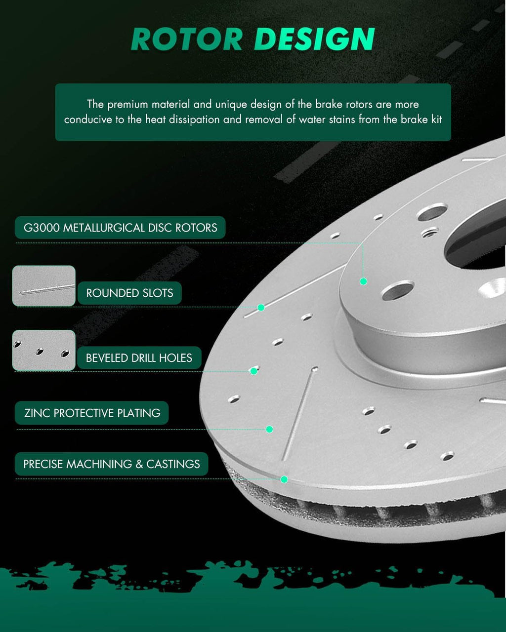 SCITOO Front 11.81' Brake Pads and Rotors Kits Fit For Acura MDX 2001 2002,For Honda Odyssey 1999 2000 2001 2002 2003 2004