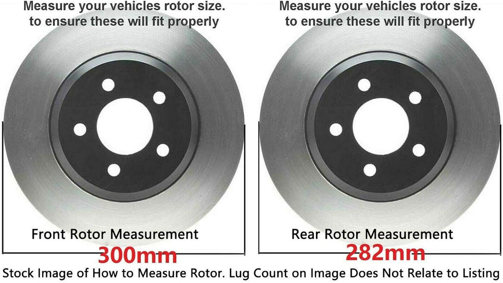 Detroit Axle - Brake Rotors for 2006-2012 Honda Accord 2009-2014 Acura TSX Disc Brake Rotors Replacement : 11.81' inch Front and 11.10' inch Rear Rotor