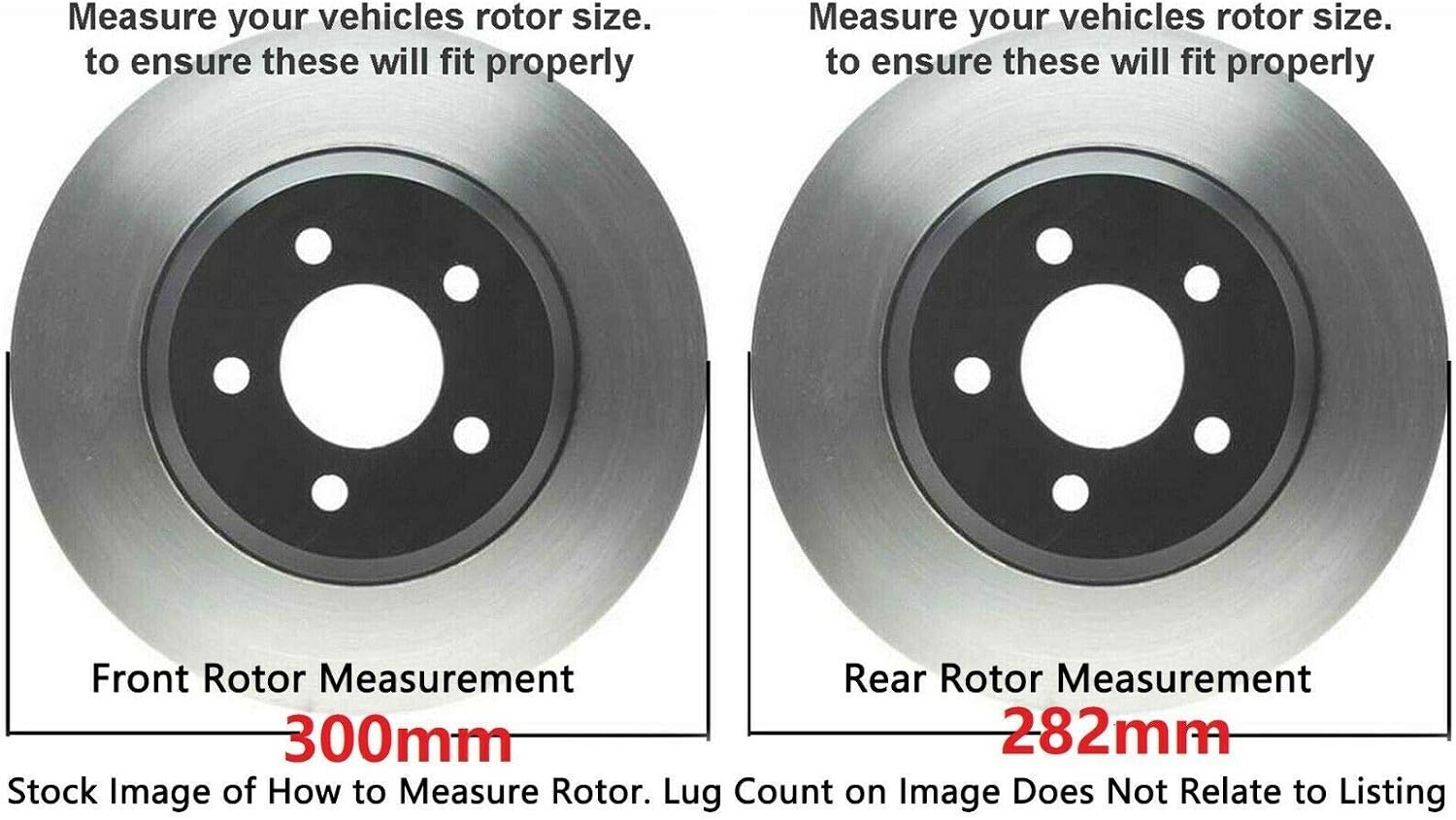 Detroit Axle - Brake Rotors for 2006-2012 Honda Accord 2009-2014 Acura TSX Disc Brake Rotors Replacement : 11.81' inch Front and 11.10' inch Rear Rotor