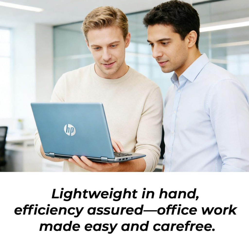 HP 14' Moonlight Blue Laptop with Office 365, AMD CPU, 4GB DDR5 RAM, 1.1TB Storage (128GB SSD and 1TB OneDrive), HD Display, Windows 11, Energy-Efficient & Quiet Performance