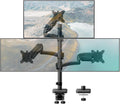 Triple Monitor Mount up to 32' Computer Screen, up to 19.8lbs Each, Adjustable 3 Monitor Stand with Clamp & Grommet Kit, Gas Spring Arm with Tilt Swivel Rotate, VESA Mount 75x75/100x100mm