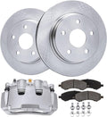 Detroit Axle - Front Brake Kit for 09-10 Dodge Ram 1500, 11-18 Ram 1500, 19-23 Ram 1500 Classic, Disc Brakes Rotors Brake Caliper Ceramic Brakes Pads Replacement : 13.23 inch Front Rotor
