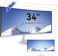 [2-Pack] 34 Inch Computer Blue Light Blocking Screen Protector for 21:9 Widescreen Curved Monitor, Anti Glare Anti-UV Eye Protection Desktop PC LED Monitor Filter, Removable Anti-Scratch Film 34in