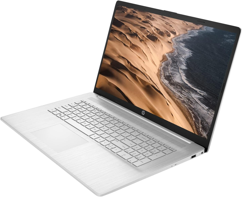 HP 17 Laptop, 17.3' HD+ Touchscreen, AMD Ryzen 5 5625U, 16GB DDR4 RAM, 1TB PCIe NVMe SSD, Webcam, Wi-Fi, Bluetooth, Windows 11 Home, Silver