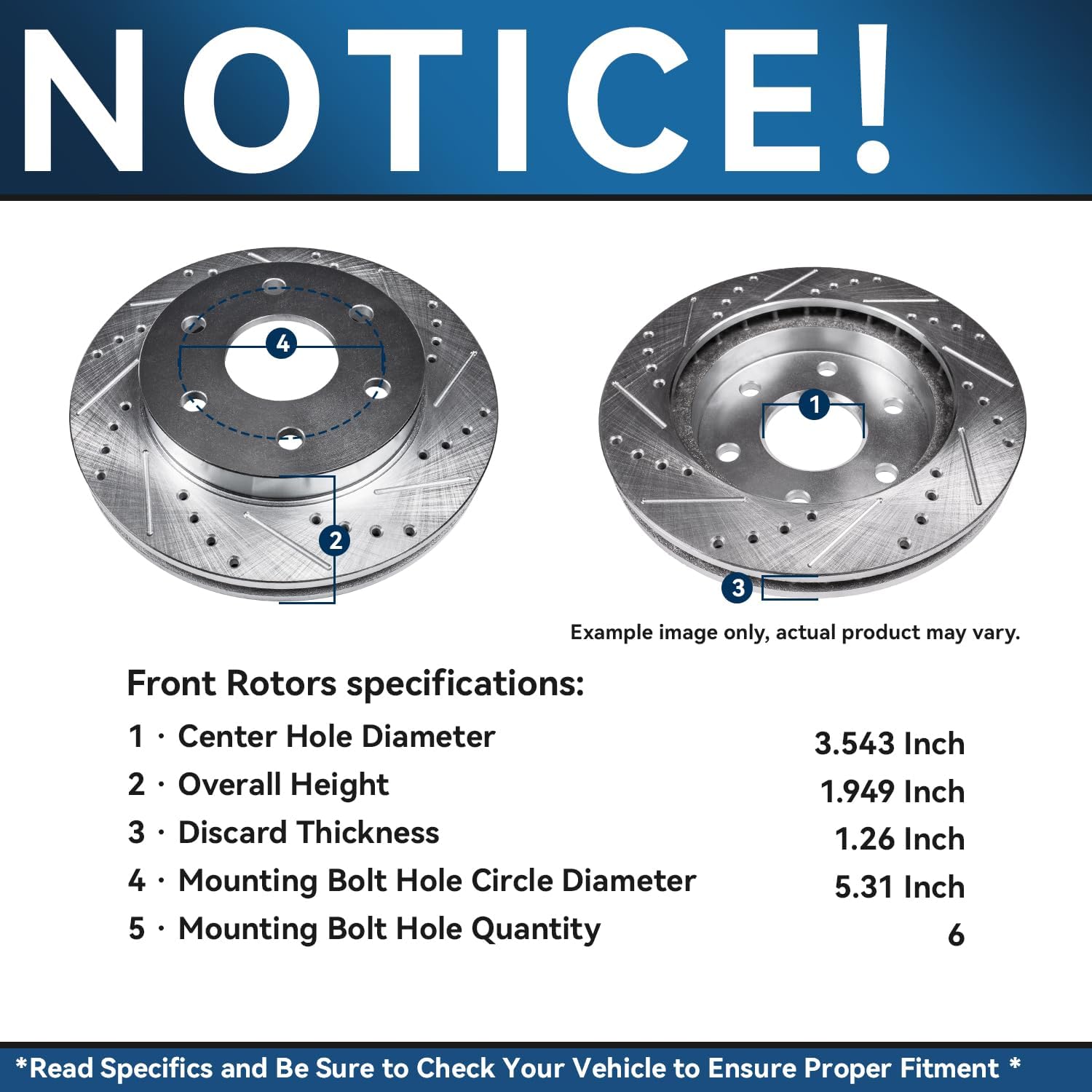 Detroit Axle - Brake Kit for 2012-2020 Ford F-150 Drilled & Slotted Brake Rotors and Ceramic Brakes Pads 2013 2014 2015 2016 2017 2018 2019 Front and Rear Replacement