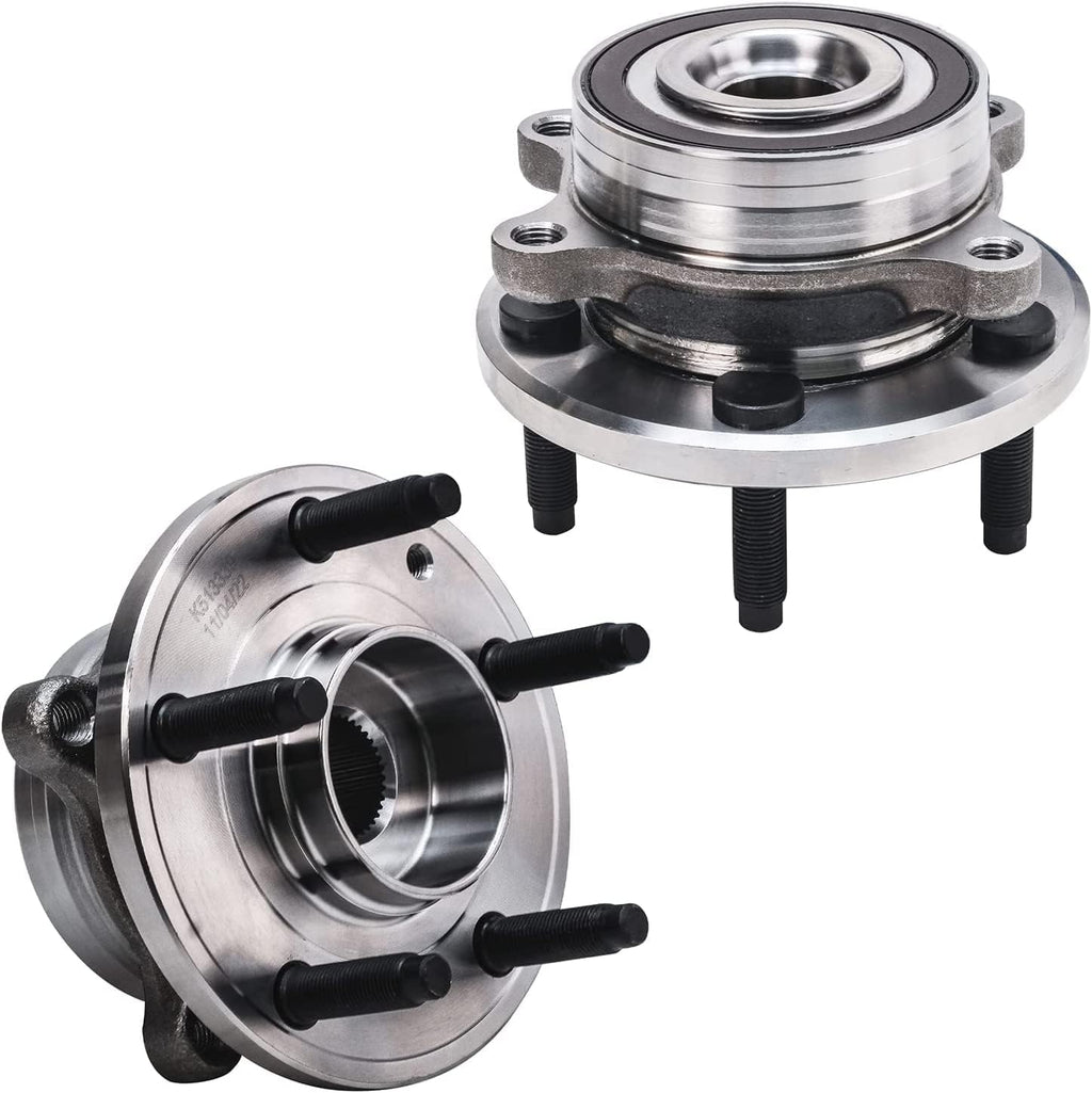 Detroit Axle - 12pc Front & Rear Disc Brake Rotors Pads Wheel Bearing Hubs Replacement for 13-19 Ford Taurus Police Interceptor Sedan 14-18 Special Service Police Sedan