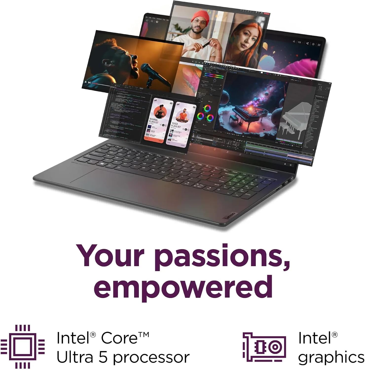 Lenovo Yoga 7 7i 2-in-1 Business Laptop (16' FHD+ Touchscreen, Intel Core Ultra 7 155U (Beat i7-1355U7), 16GB RAM, 1TB SSD, IST Pen) Backlit, Fingerprint, FHD IR Webcam, Win 11 Home w/AI Copilot, Grey