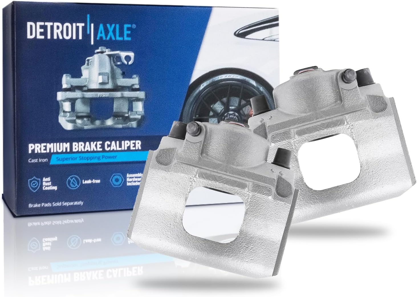 Detroit Axle - Front Brake Calipers for Ford 1986-1992 Taurus Mercury Sable 1988-1992 Lincoln Continental, Disc Brake Calipers Replacement