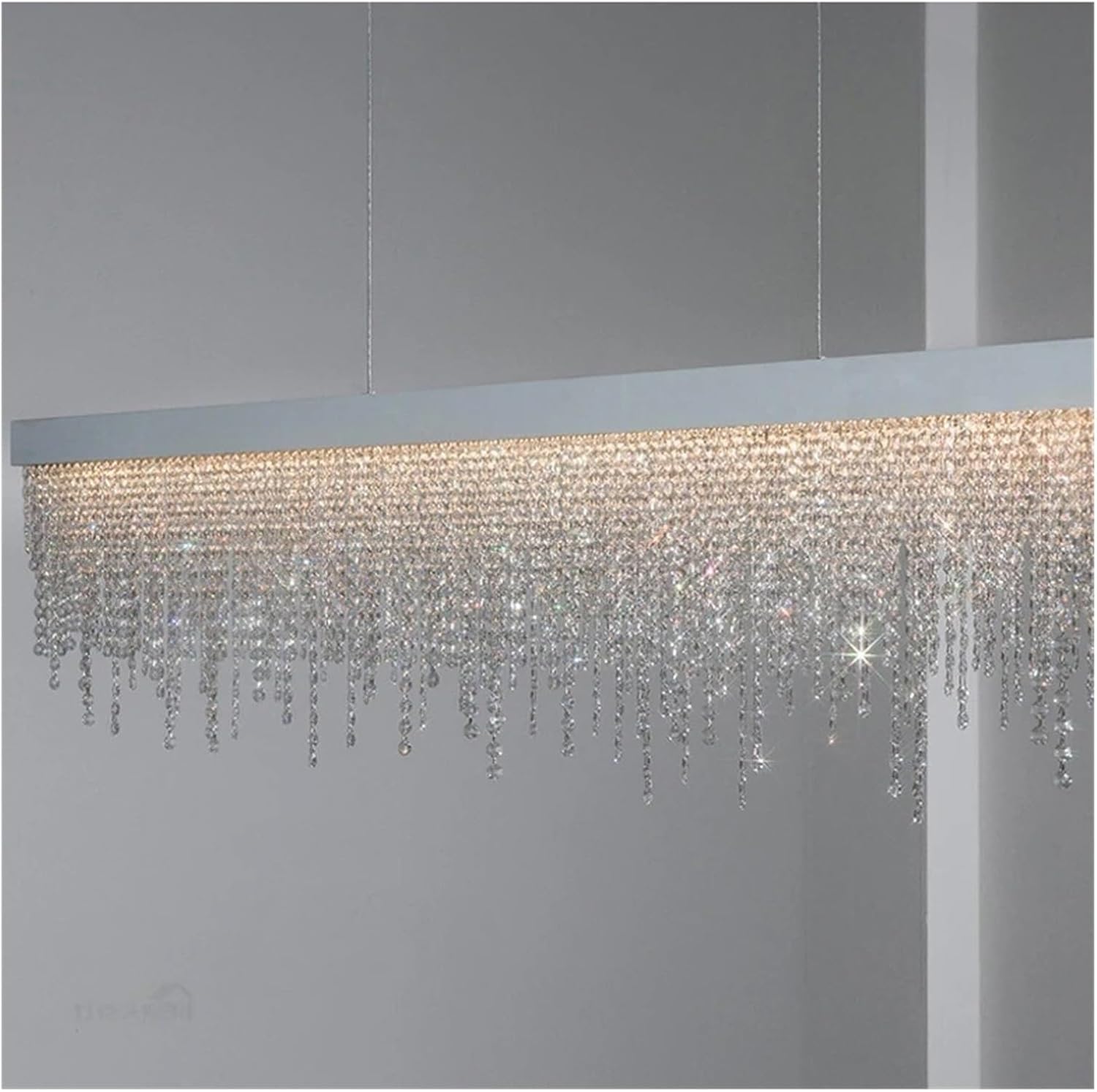 Modern Kitchen Island Crystal Chandelier Luxury Dining Room LED Hanging Light Fixture Gold/Black/Silver Home Decor Indoor Chandelier