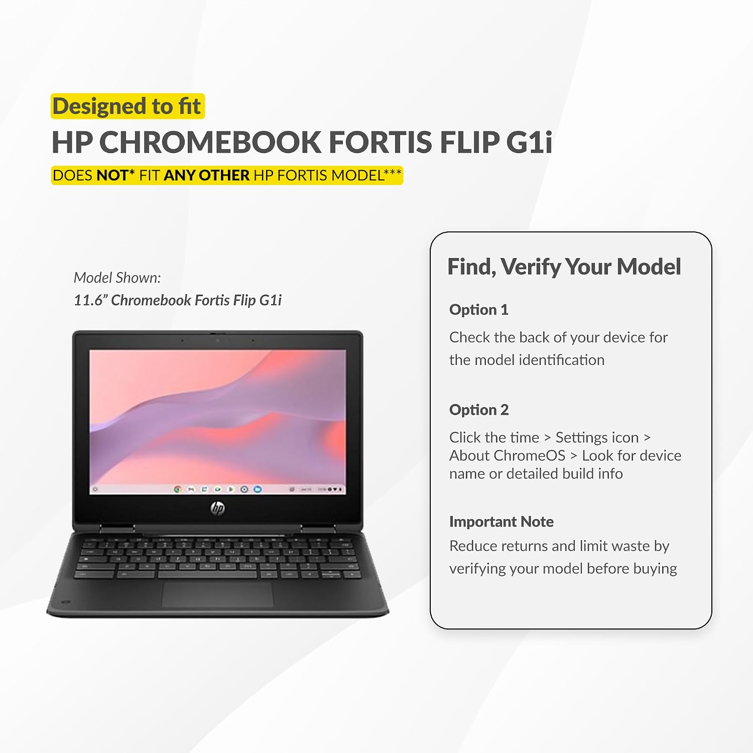 UZBL Air Hard Shell Case for HP Chromebook Fortis Flip G1i, Clear, Student-Proof K-12 Protective Clear Cover (30-Pack)