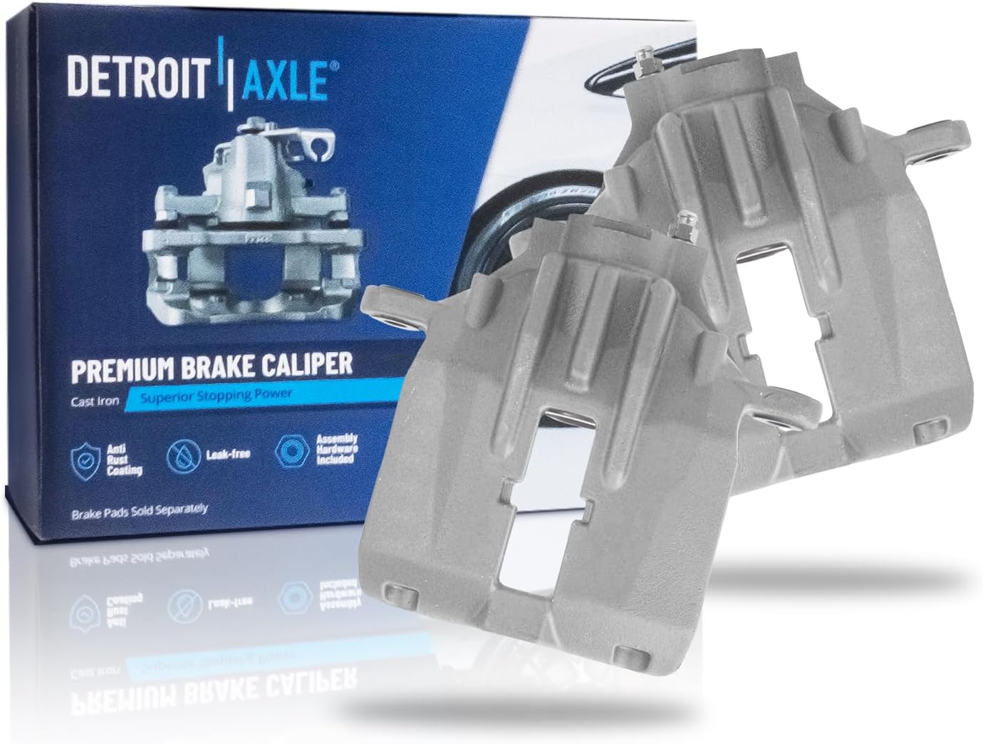 Detroit Axle - Pair Rear Brake Calipers for 06-09 Cadillac XLR 05-10 Chevrolet Corvette, 2006 2007 2008 2009 Disc Brake Calipers Replacement