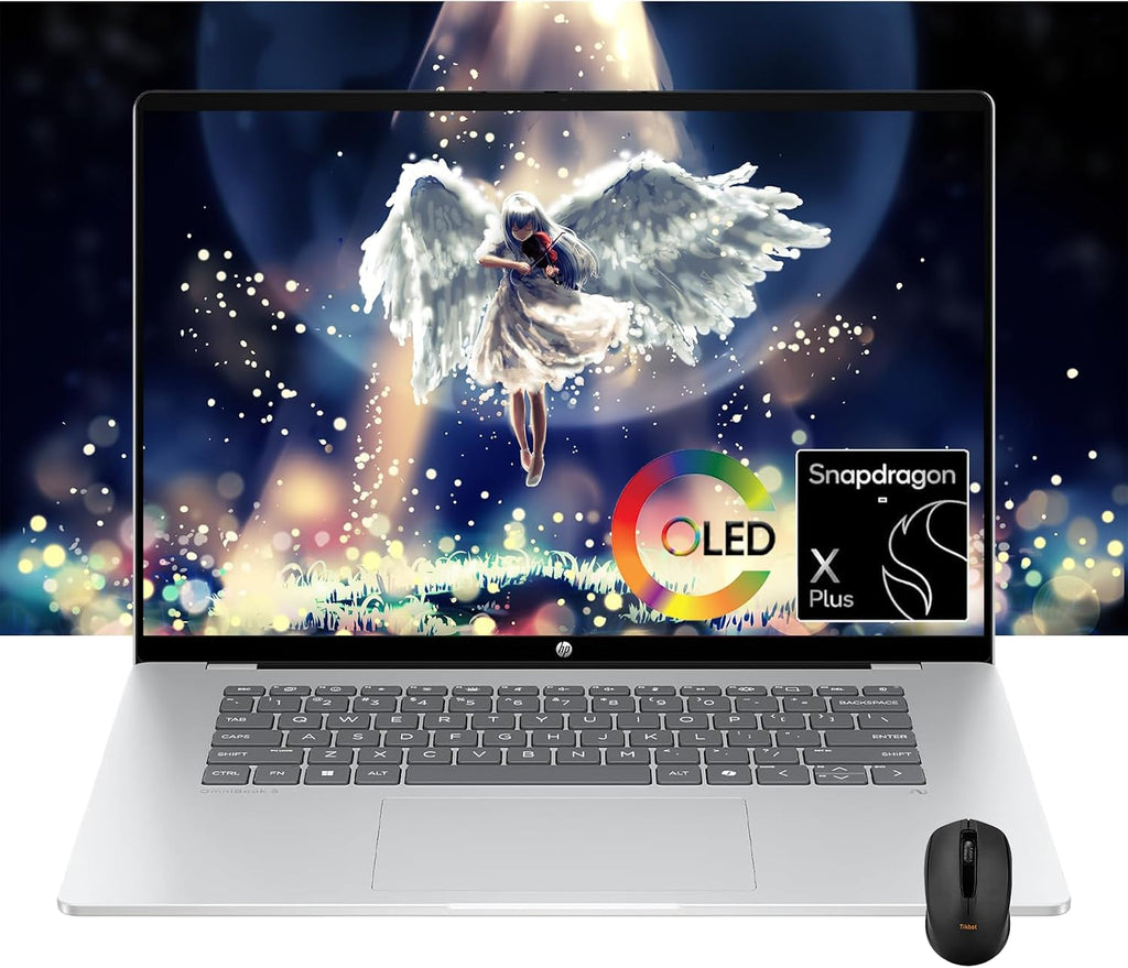 HP OmniBook 5 16' Next Gen AI Laptop | 2K OLED Touch Display | Snapdragon X Plus X1P-42-100 (Bests i7-1355U) | 16GB LPDDR5x RAM 1TB SSD | Windows 11 Pro