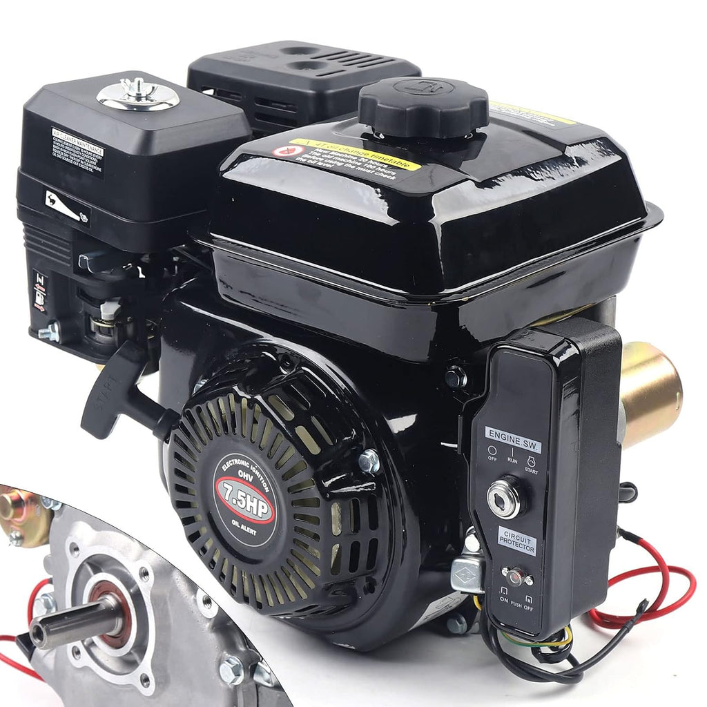 212CC Engine 7.5HP Gas Motor 4-Stroke Electric Start Go Kart Log Splitter Power Shaft Diameter 20mm